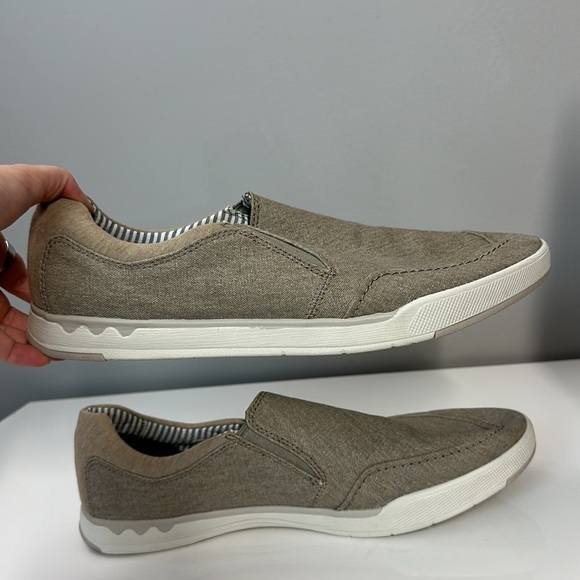 Clarks Cloudsteppers Step Isle Row Canvas Loafers Size 13 - Picture 15 of 15